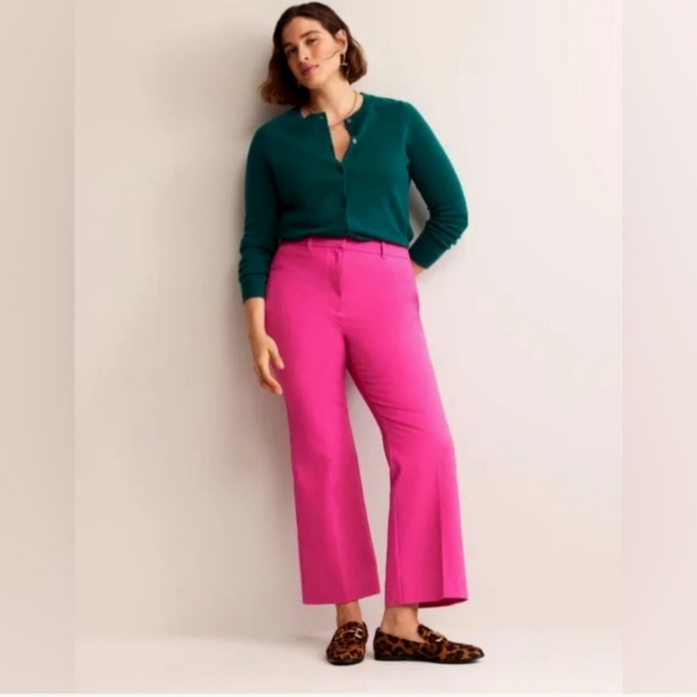 BODEN Magenta Pink Chelsea Bi-Stretch Pants Trousers Stretch Size 16 - 18 R